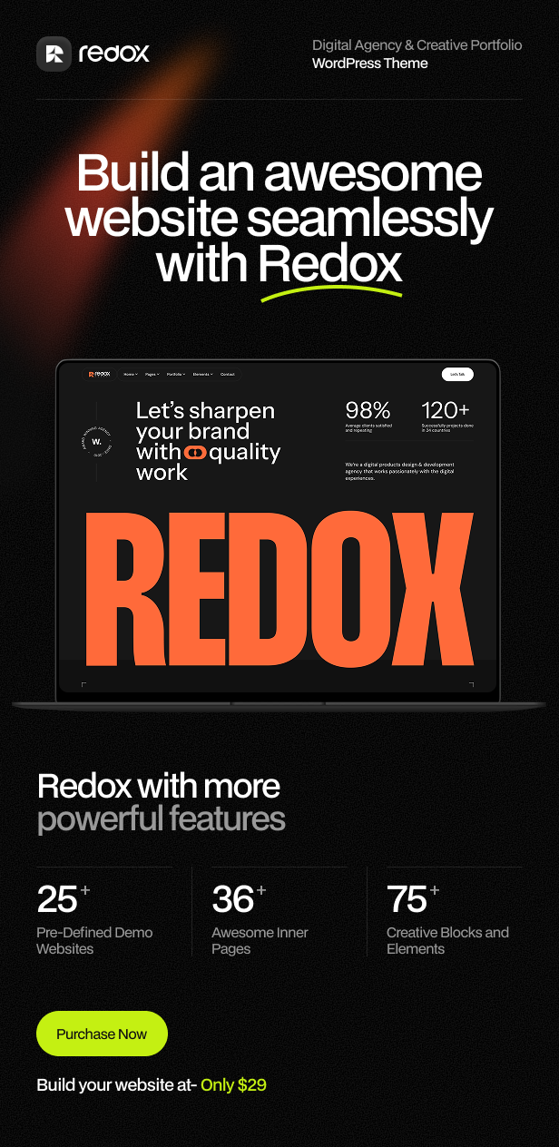 Redox - Creative Agency Portfolio WordPress Theme - 1